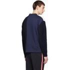 Versace Navy and White Hybrid Sweater