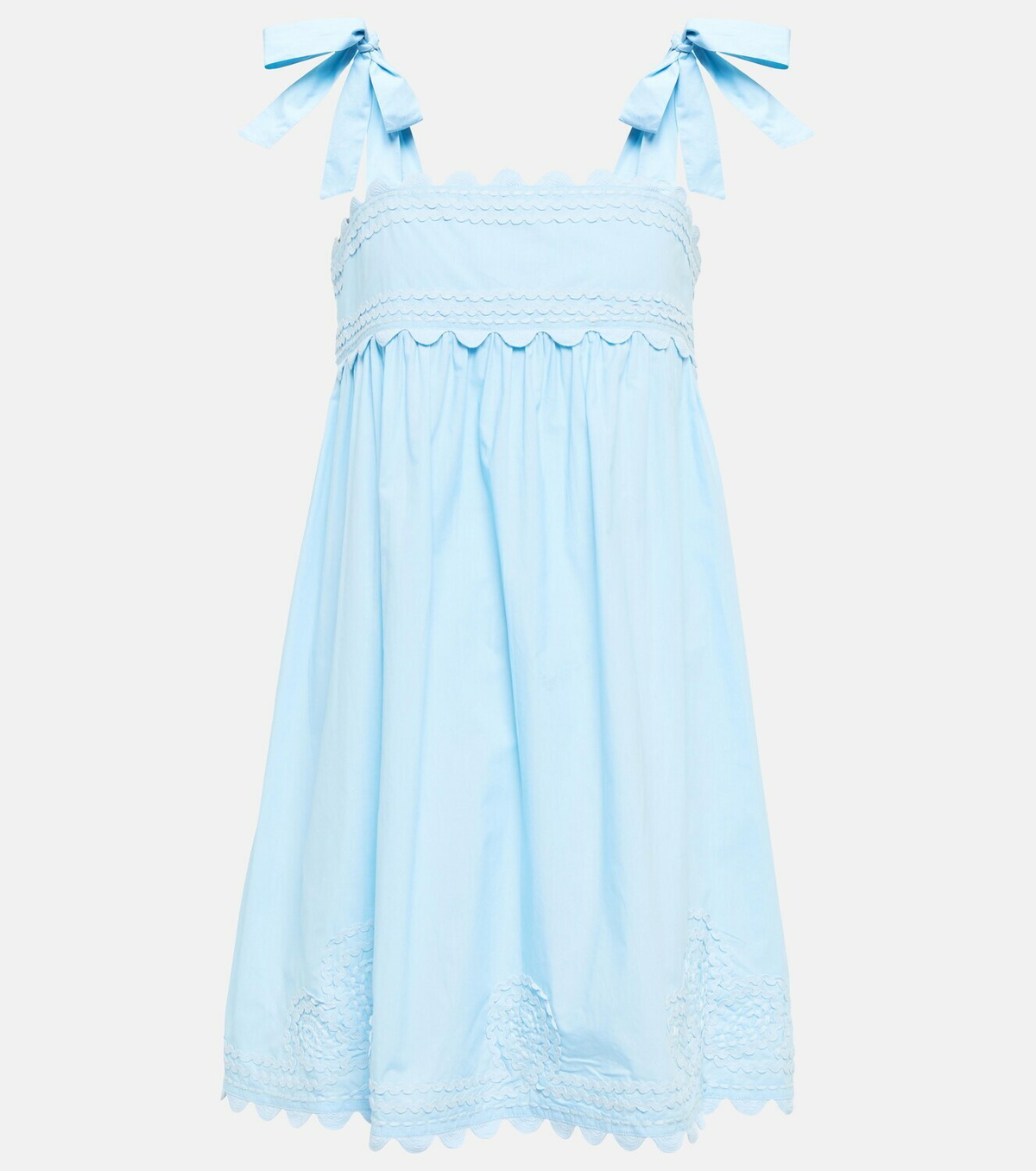 Juliet Dunn Scalloped cotton minidress Juliet Dunn