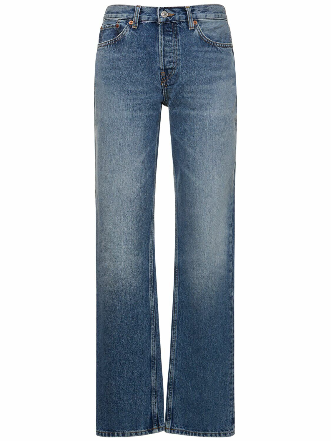 Easy Straight Cotton Denim Jeans