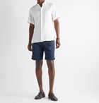 DOLCE & GABBANA - Pleated Stretch-Cotton Gabardine Bermuda Shorts - Blue