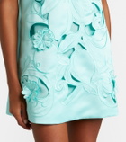 Leo Lin Harper bow-detail embroidered minidress