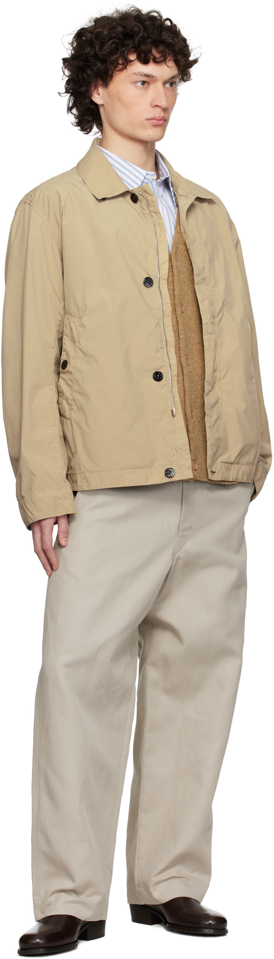 Stone Island Beige Light Compact Touch Poly-TC Jacket Stone Island