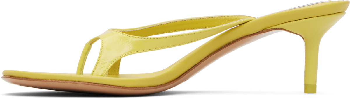 Acne Studios Yellow Beverly Kitten Lux Midsummer Heeled Sandals