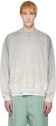 Marine Serre Gray Moon Faded Fleece Oversized Sweatshirt