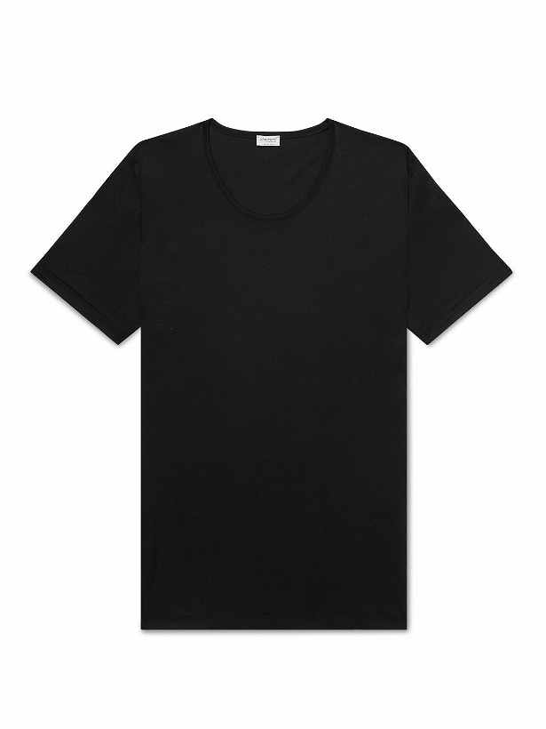 Photo: Zimmerli - Sea Island Cotton-Jersey T-Shirt - Black