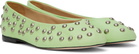 Gimaguas Green 'Bailarina' Studs Ballerina Flats