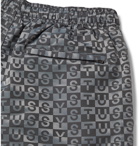 Stüssy - Logo-Jacquard Metallic Nylon Shorts - Gray