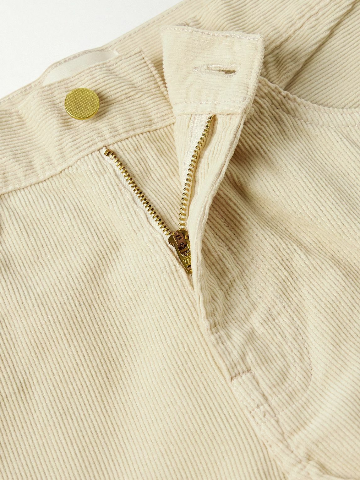 Sid Mashburn - Slim-Fit Straight-Leg Garment-Dyed Cotton-Corduroy Trousers - Neutrals