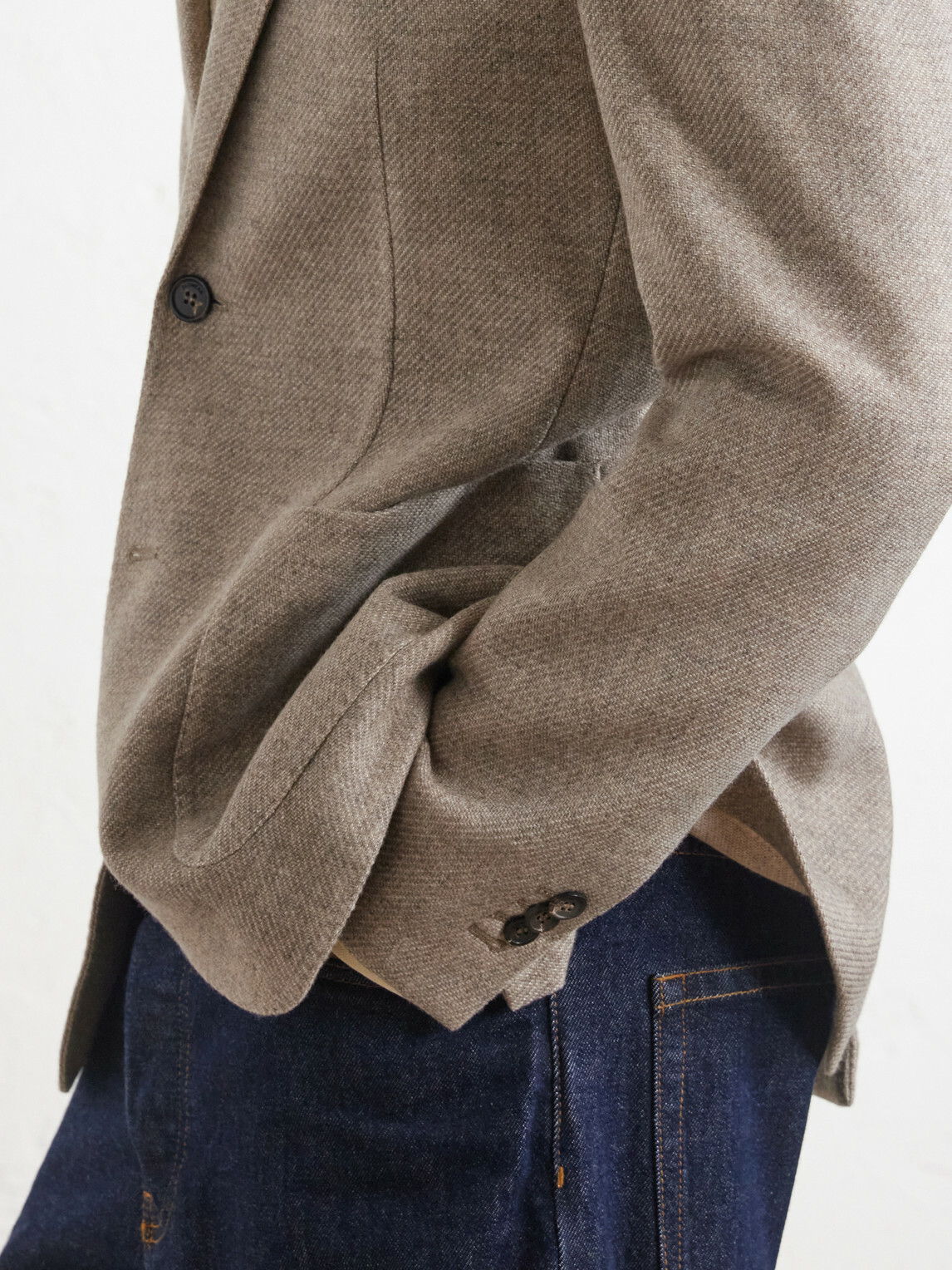 Slowear - Cotton, Wool and Cashmere- Blend Jacquard Blazer - Neutrals