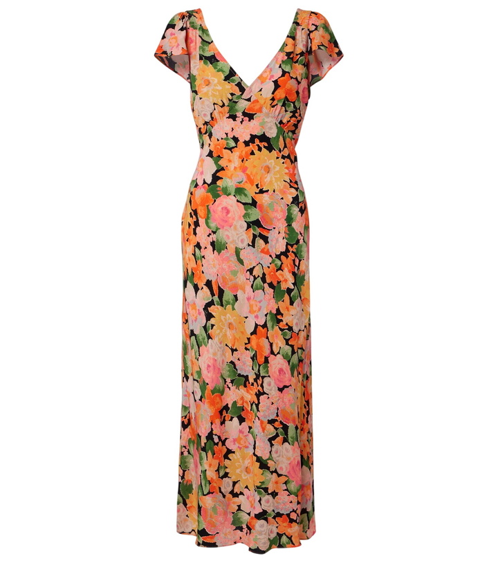 Photo: Rixo Cathy floral crêpe midi dress