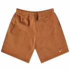 Nike Men's Nrg Solo Swoosh Fleece Short in Ale Brown/White