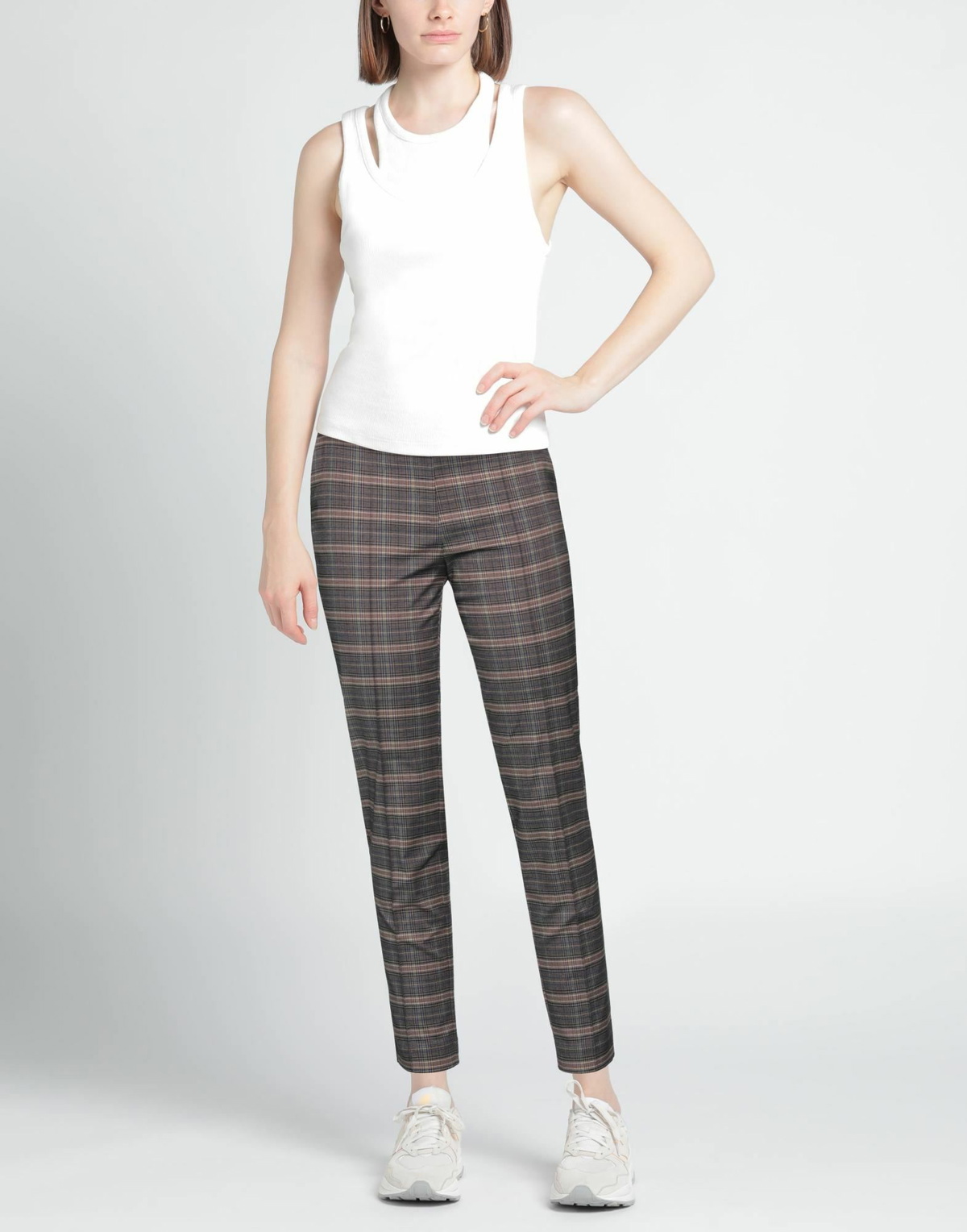 Manila Grace Womens Pants Mauve