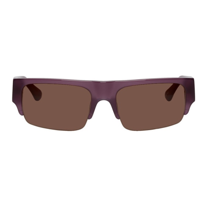 Photo: Dries Van Noten Purple Linda Farrow Edition 190 C4 Rectangular Sunglasses