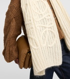 Loewe Anagram open-knit mohair-blend scarf