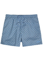 Calvin Klein Logo-appliquéd Printed Shell Swim Shorts Blue