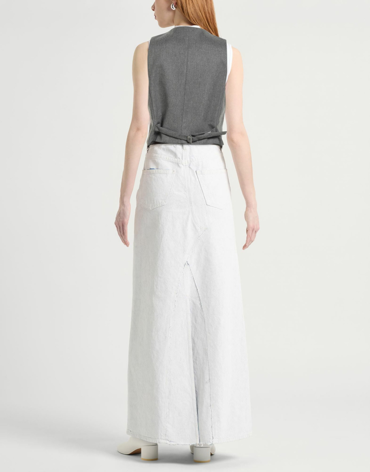 The Andamane Womens Tailored Vest in Grey