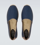 Brunello Cucinelli Suede-trimmed canvas espadrilles