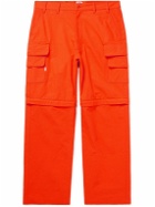 Randy's Garments - Straight-Leg Mesh-Panelled Cotton-Ripstop Cargo Trousers - Orange