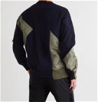 Sacai - Hank Willis Thomas Logo-Appliquéd Patchwork Shell and Cotton-Jersey Sweatshirt - Multi