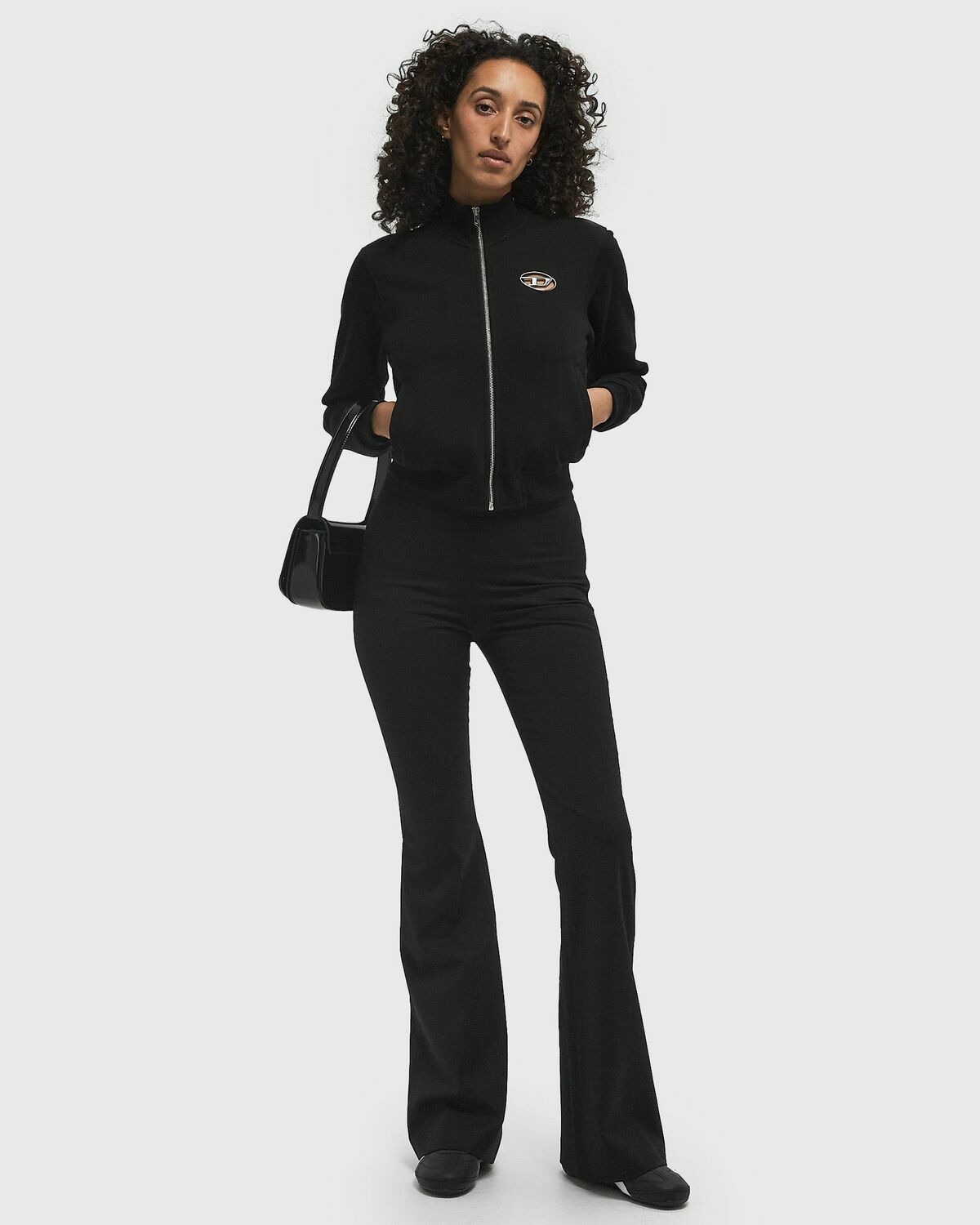 Diesel F-FLACIN SWEATSHIRT Black Womens Zipper