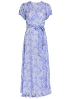 Rixo Corrine Floral-print Chiffon Maxi Dress Light Blue