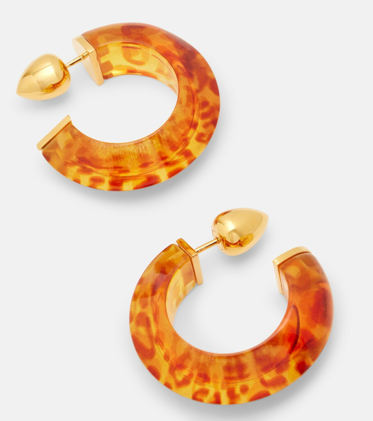 Alaïa Edge leopard-print hoop earrings