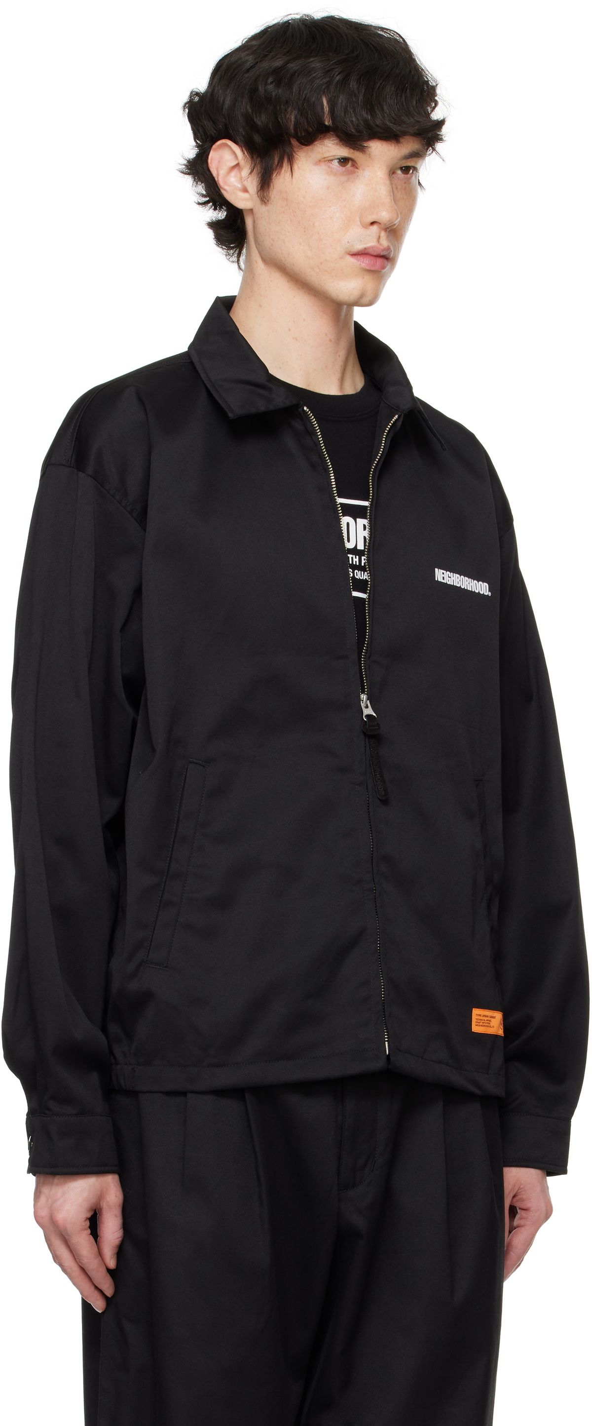 ジャケット・アウター NEIGHBORHOOD LEATHER ZIP WORK JACKET NEIGHBORHOOD LEATHER ZIP WORK JACKET (BLACK