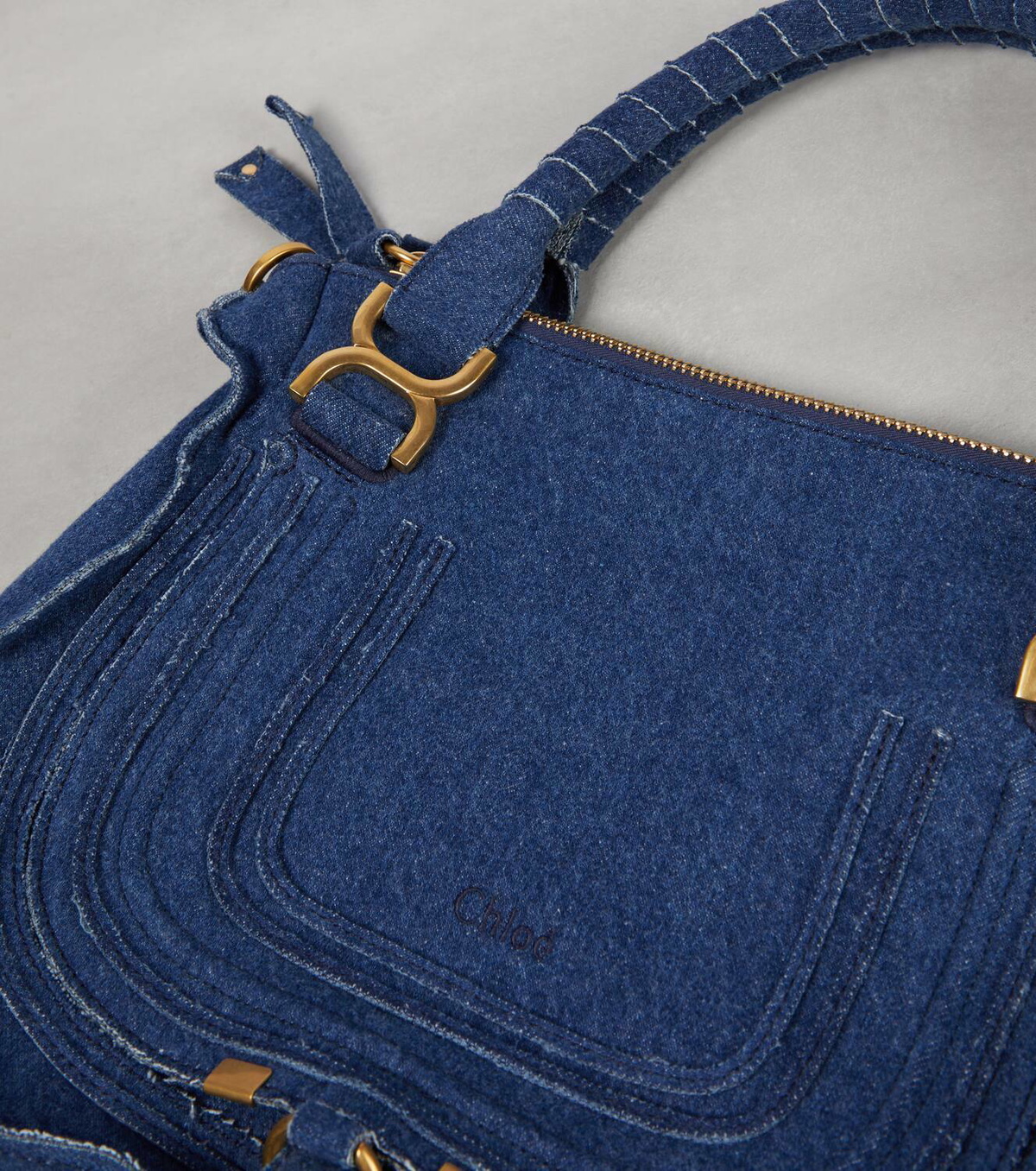 Chloé Marcie Medium denim tote bag Chloe