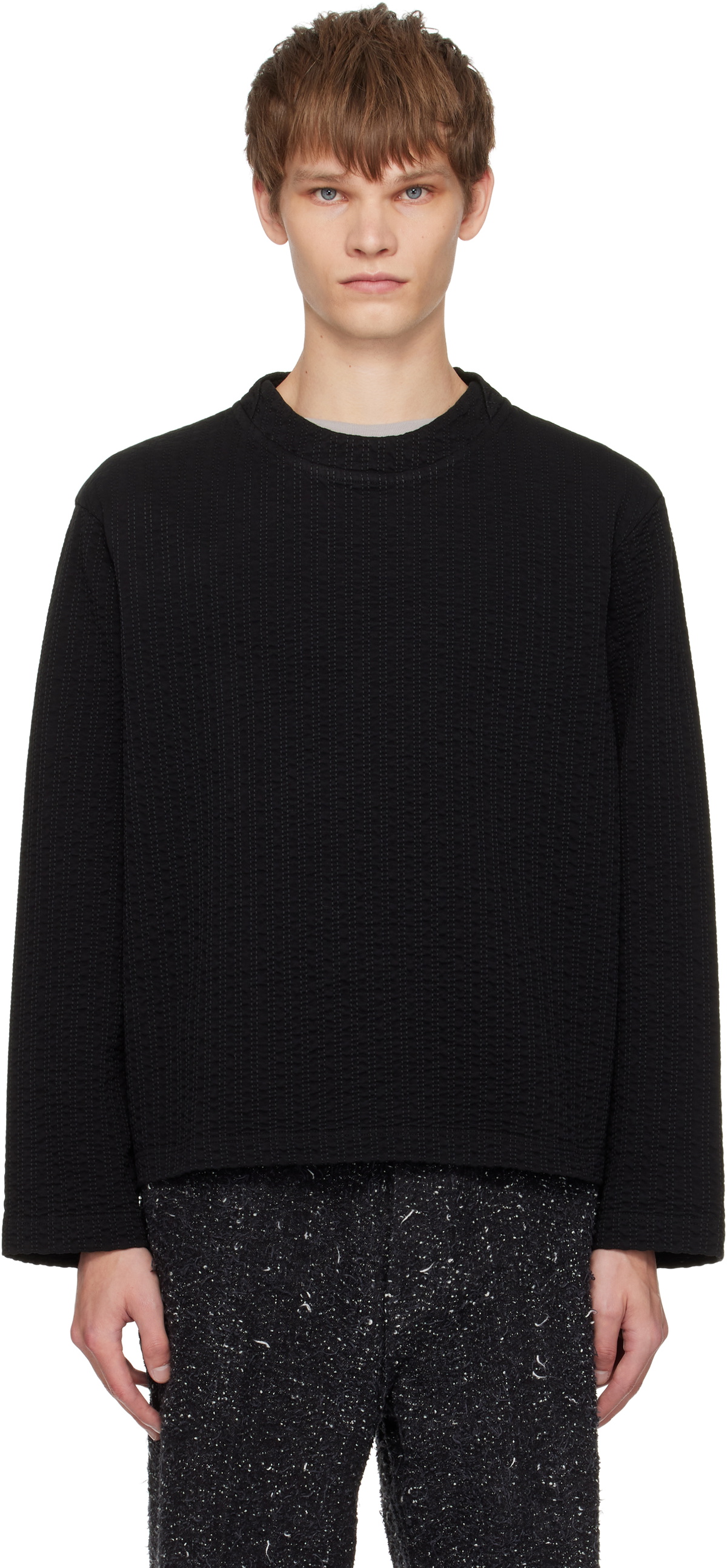 Craig Green Black Embroidered Linestitch Smock T-shirt