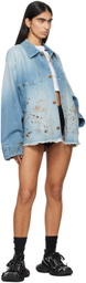 doublet Blue Cutoff Coverall Denim Jacket