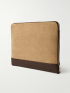 Brunello Cucinelli - Leather-Trimmed Suede Pouch