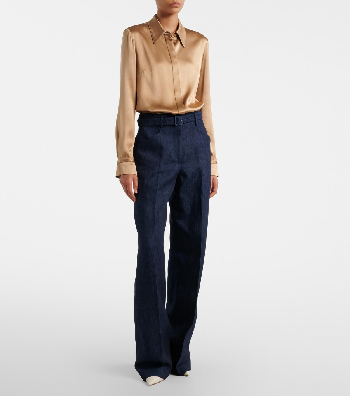 Gabriela Hearst Cruz silk satin shirt