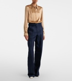 Gabriela Hearst Cruz silk satin shirt