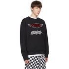 McQ Alexander McQueen Black Oversized Racing Logo Sweatshirt