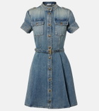 McQueen Belted denim shirt dress