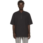 Fear of God Black Half-Zip Henley T-Shirt