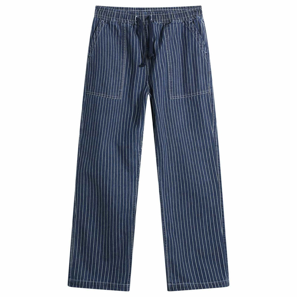 Service Works Men's Pinstripe Denim Chef Pants in Indigo