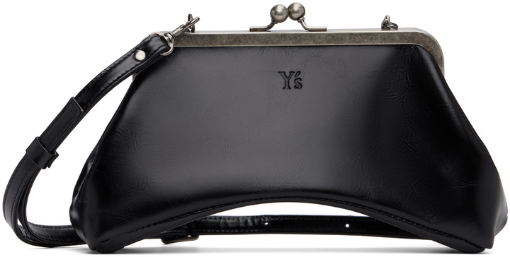 Photo: Y's Black Small Glossy Leather Curve Bag