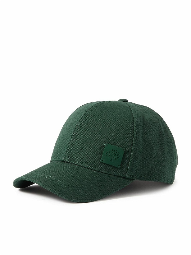 Photo: Mulberry - Logo-Appliquéd Cotton-Canvas Baseball Cap - Green