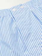 Derek Rose - James Striped Cotton Boxer Shorts - Blue