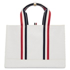 Thom Browne White Bubble Wrap East-West Tote