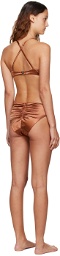 Isa Boulder SSENSE Exclusive Brown Heart Bikini Set