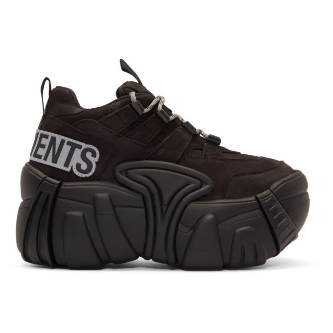 Photo: Vetements Black Leather Platform Sneakers