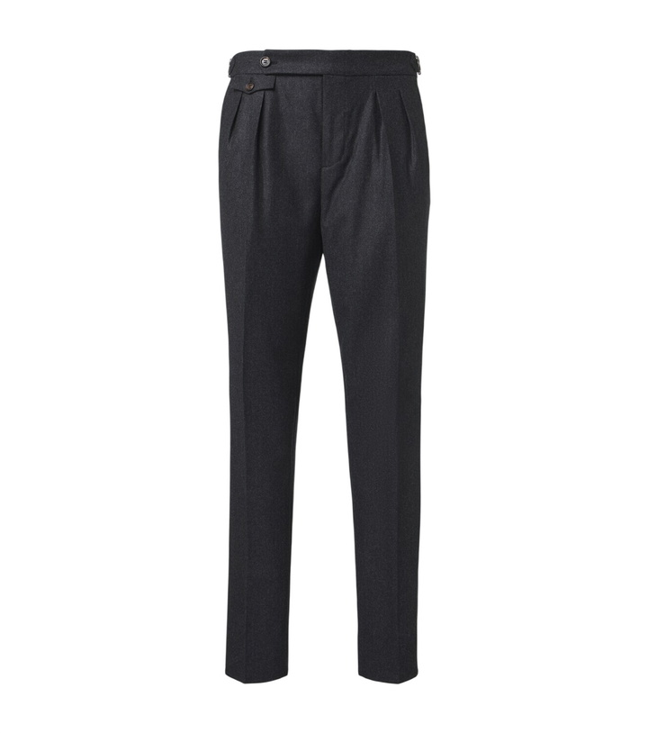 Photo: Brunello Cucinelli Virgin wool flannel slim pants