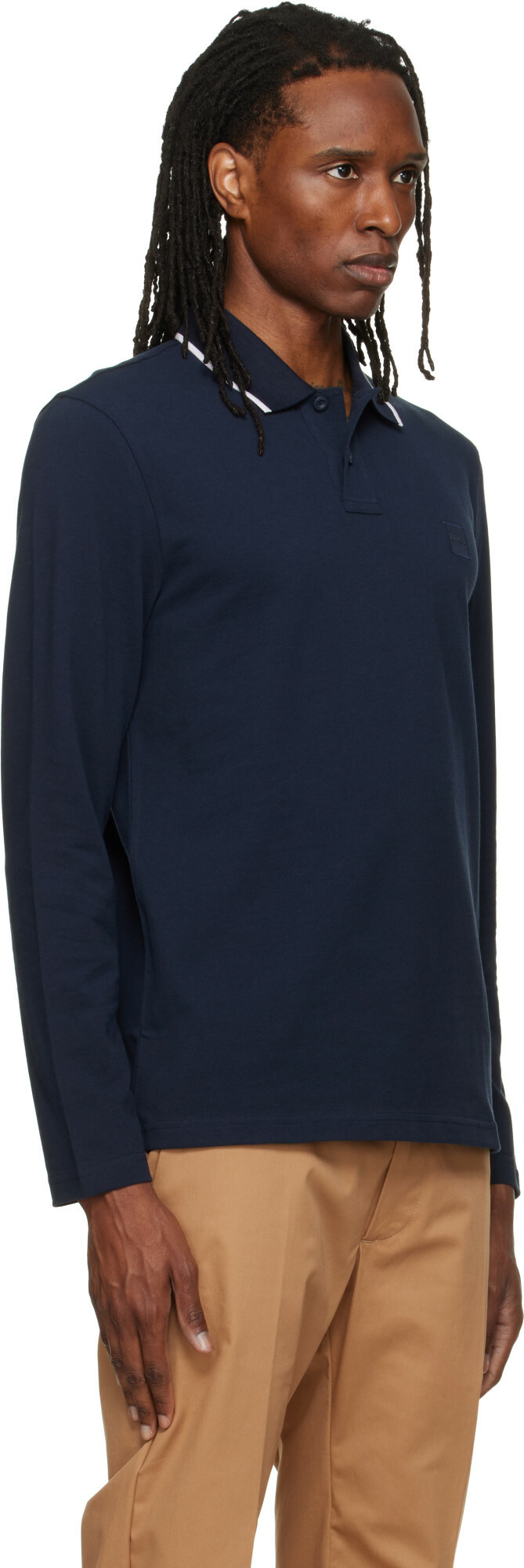 BOSS Navy Logo Patch Polo