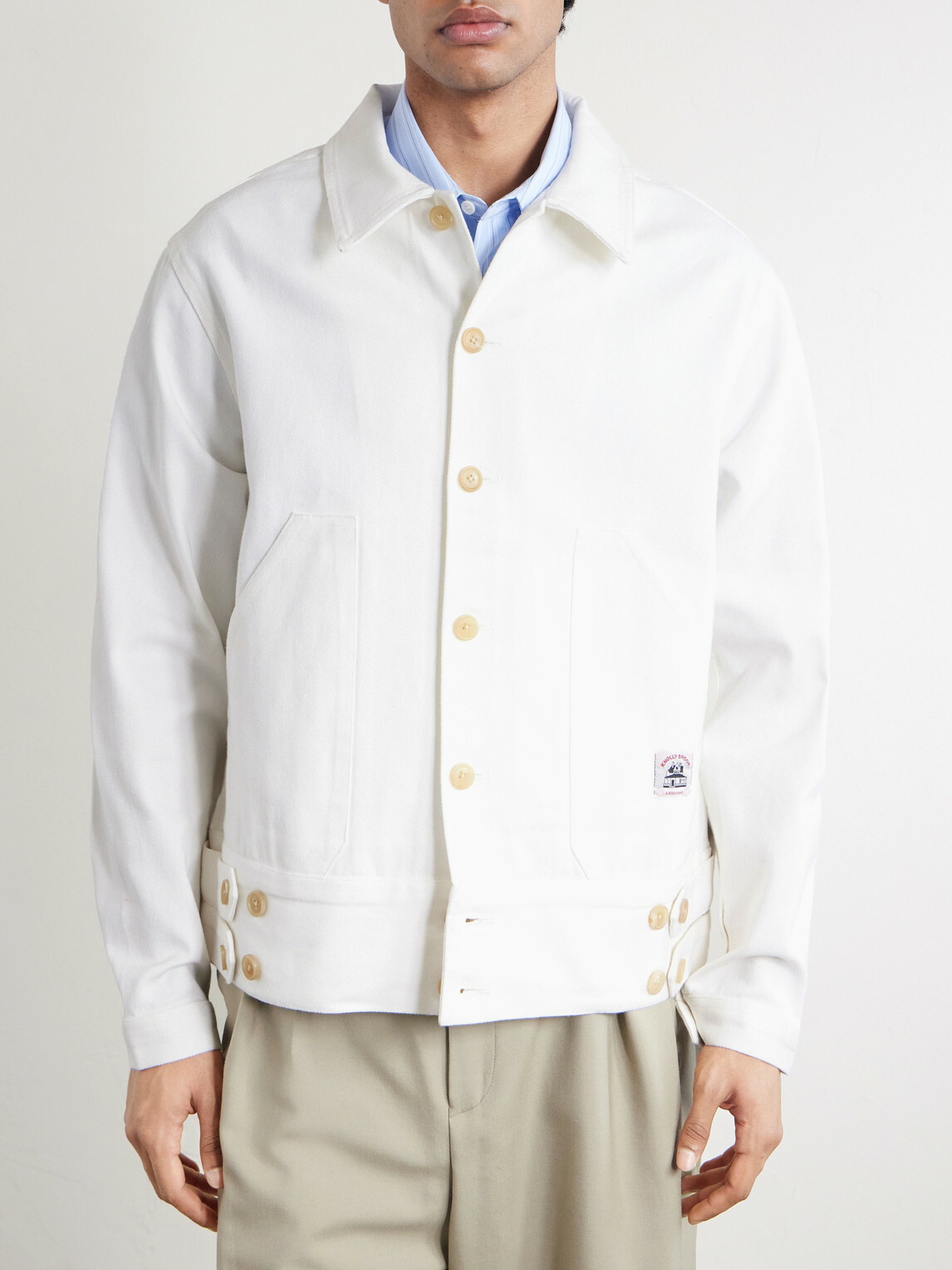 BODE - Knolly Brook Logo-Appliquéd Cotton-Twill Jacket - White