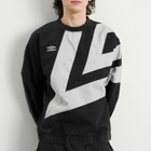 Umbro Men's Washed Diamond Drill Sweat in Black/Ultimate Gray