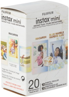 Fujifilm Macaron & Blue Marble instax mini Instant Film, 20 Exposures