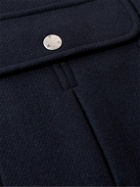 A.P.C. - Faux Shearling-Lined Wool-Blend Blouson Jacket - Blue