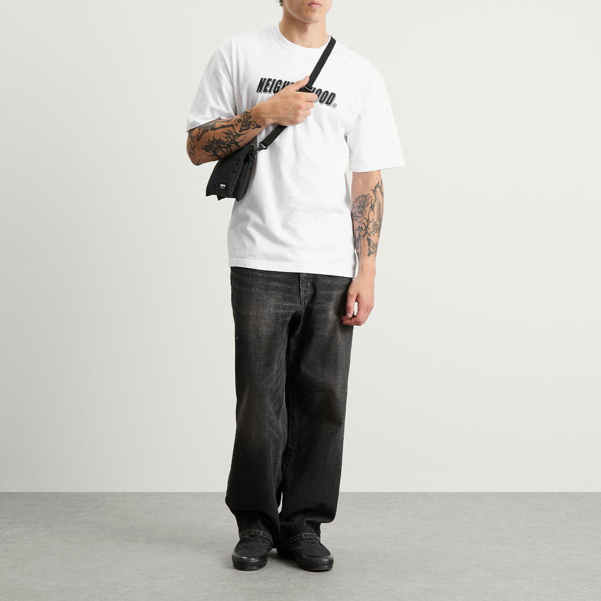 Neighborhood Men's Mini Rectangle Bag in Black Neighborhood